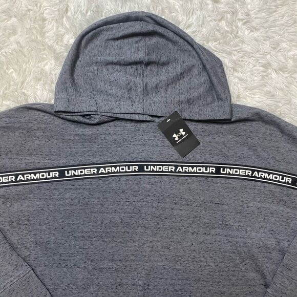 Under Armour Rival Terry Crop Loose Fit Hoodie Womens Size Large Grey Athletic - Picture 5 of 10